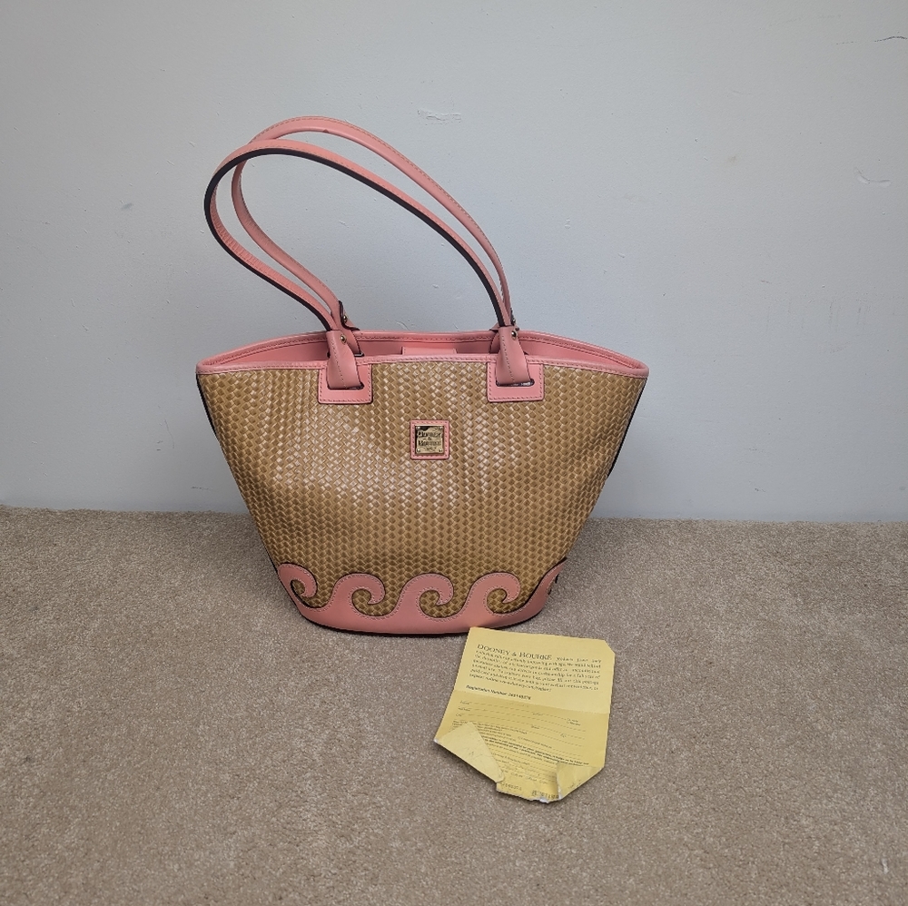 Dooney &  Bourke Beacon Woven Atlantic Leather Tote Bag